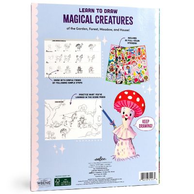 eeBoo: Learn to Draw Magical Creatures Guidebook with Stickers Kit Image 1