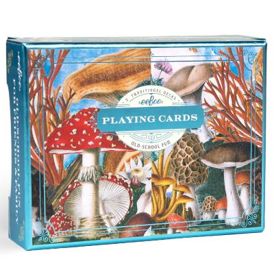 eeBoo: Mushroom Playing Cards - Includes 2 - 52 Card Decks, Traditional Deck Image 1
