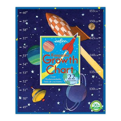 Eeboo Outer Space Height Growth Chart For Boys (Gcspac) Image 1