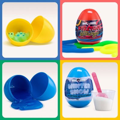 Egg-citing Smash and Squash Surprise Kit, 10 Pre Filled Easter Eggs with DIY Slime-Shake, Stretchy Strings, Squishy Sand Image 3
