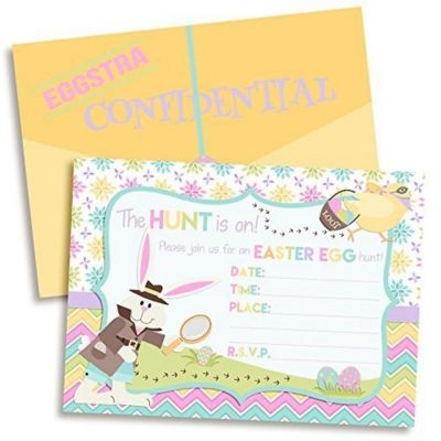 Egg Hunt Detective Invitations 40pcs. by AmandaCreation Image 1