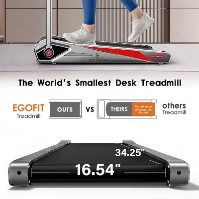 EGOFIT Walker Plus M1T -Cool Grey, 2-In-1 Folding Treadmill, Walking &amp; Jogging Image 2