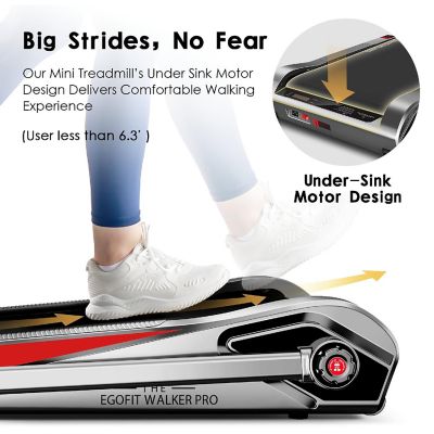 EGOFIT Walker Plus M1T -Cool Grey, 2-In-1 Folding Treadmill, Walking &amp; Jogging Image 3