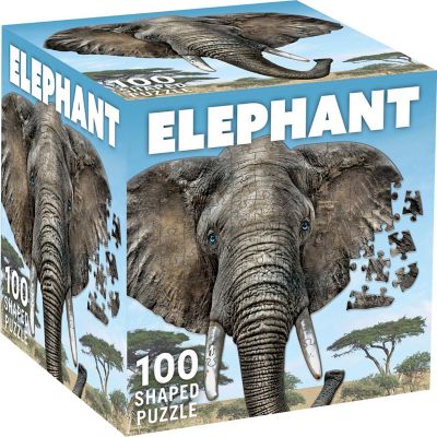 Elephant 100 Piece Shaped Jigsaw Puzzle Image 1