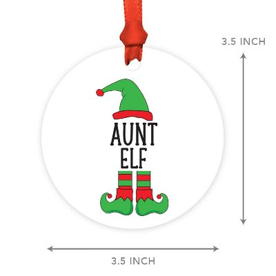 Elf Metal Ornament  Aunt Image 1