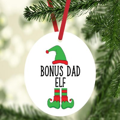 Elf Metal Ornament  Bonus Dad Image 1