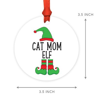 Elf Metal Ornament  Cat Mom Image 2