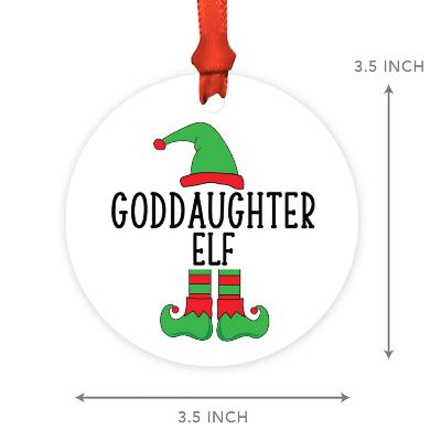 Elf Metal Ornament  Goddaughter Image 1