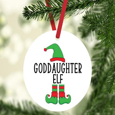 Elf Metal Ornament  Goddaughter Image 2