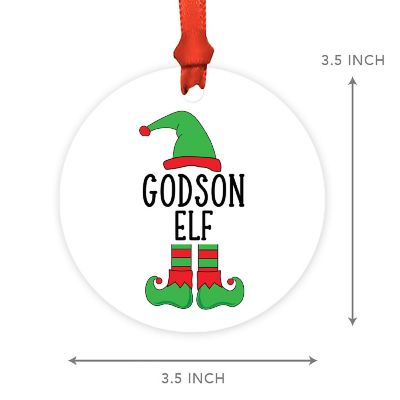 Elf Metal Ornament  Godson Image 2