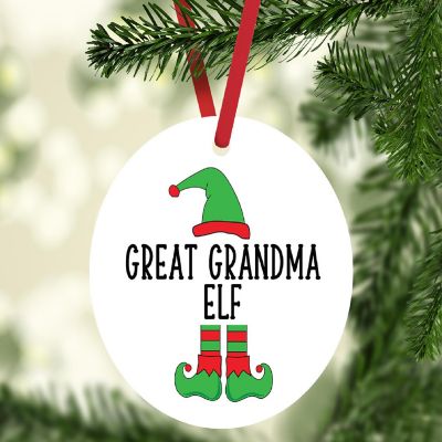 Elf Metal Ornament  Great Grandma Image 1