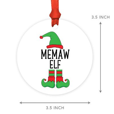 Elf Metal Ornament  Memaw Image 2