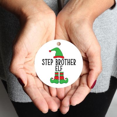Elf Metal Ornament  Step Brother Image 1