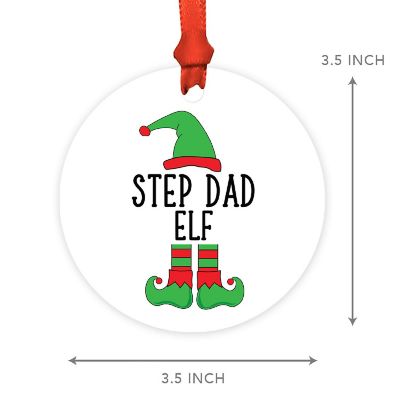 Elf Metal Ornament  Step Dad Image 2