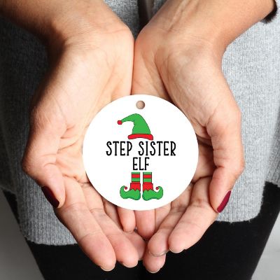 Elf Metal Ornament  Step Sister Image 1