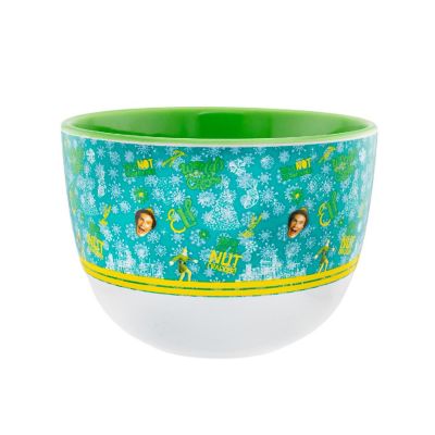 Elf Tossed Pattern Ceramic Soup Mug  Holds 20 Ounces Image 1