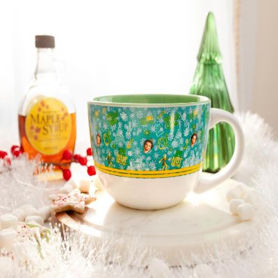Elf Tossed Pattern Ceramic Soup Mug  Holds 20 Ounces Image 3