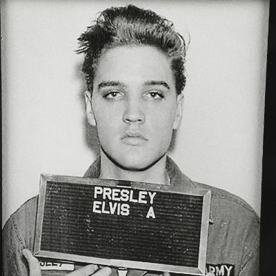 Elvis Mugshot 12" x 16" Black Wall Frame Image 2