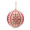 Embroidered Wool Ball Ornament (Set Of 4) 4"D Wool Image 1