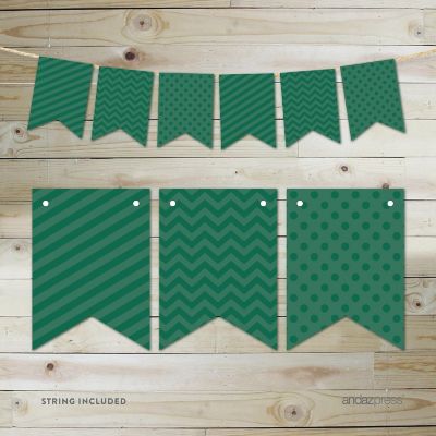 Emerald Forest Green Bunting - 4 x 5.5 Inch Image 2