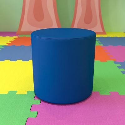 Emma + Oliver 18"H Soft Seating Flexible Circle for Classrooms and Common Spaces - Blue Image 1
