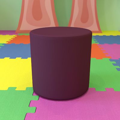 Emma + Oliver 18"H Soft Seating Flexible Circle for Classrooms and Common Spaces - Purple Image 1