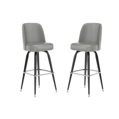 Emma + Oliver 2PK Gray Bucket Seat Stool Image 1