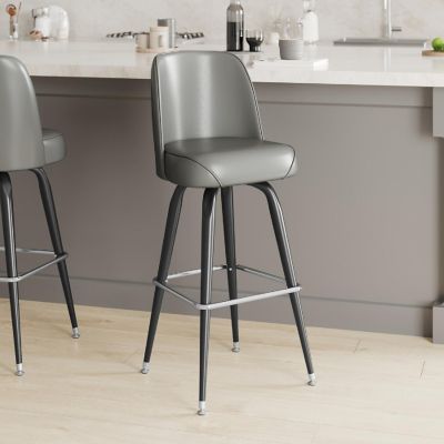 Emma + Oliver 2PK Gray Bucket Seat Stool Image 2