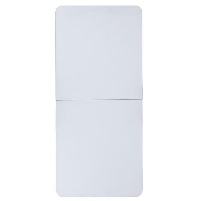 Emma + Oliver 5-Foot Height Adjustable Bi-Fold Granite White Plastic Folding Table with Handle Image 3