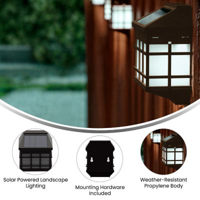 Emma + Oliver 6PK Brown Solar Deck Lights Image 2