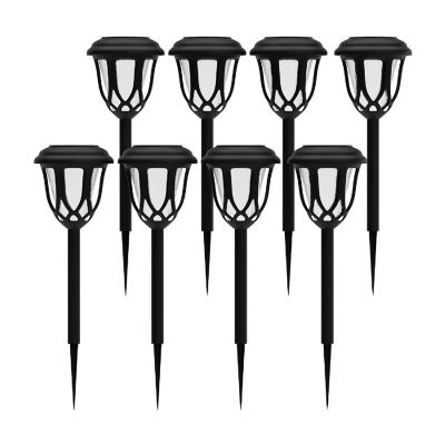 Emma + Oliver 8 Pack Black Solar Lights Image 1
