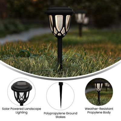 Emma + Oliver 8 Pack Black Solar Lights Image 2