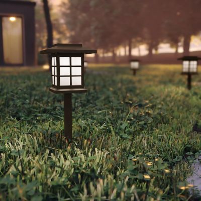 Emma + Oliver 8PK Brown LED Solar Lights Image 1