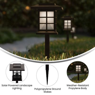 Emma + Oliver 8PK Brown LED Solar Lights Image 2