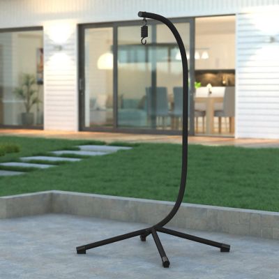Emma + Oliver Black Hanging Chair Stand Image 1