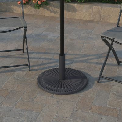 Emma + Oliver Black Patio Umbrella Base Image 1