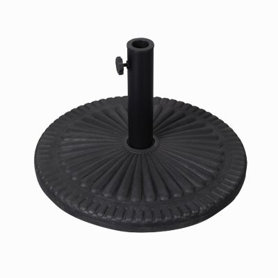 Emma + Oliver Black Patio Umbrella Base Image 1