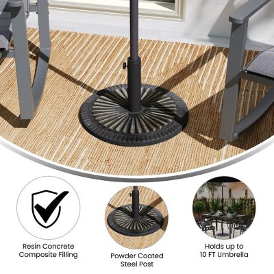 Emma + Oliver Bronze Patio Umbrella Base Image 3
