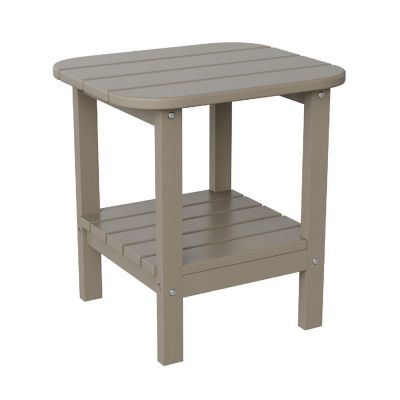 Emma + Oliver Brown 2 Tier Patio Side Table Image 1