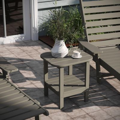 Emma + Oliver Brown 2 Tier Patio Side Table Image 2