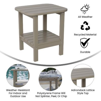 Emma + Oliver Brown 2 Tier Patio Side Table Image 3