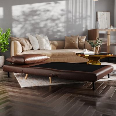 Emma + Oliver Brown Tri-Fold Sleeper Chair Image 2