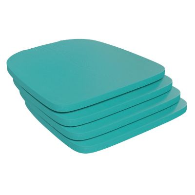 Emma + Oliver Carew All-Weather Polyresin Seat - Mint Finish - Attaches in 10 Minutes or Less with Included Hardware - Set of 4 Image 1