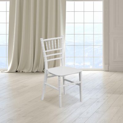 Emma + Oliver Child&#8217;s All Occasion White Resin Chiavari Chair for Home or Home Based Rental Business Image 1