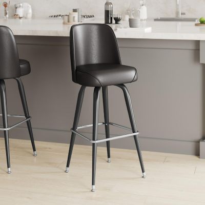 Emma + Oliver Dark Brown Bucket Seat Stool Image 1