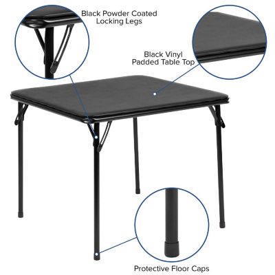 Emma + Oliver Kids Black Folding Table Image 2
