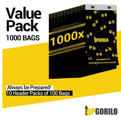 Emma + Oliver Kirk Set of 10 Header Pull Bags - 1000 Premium Leak Proof Unscented Pet Waste Station Bags, Black Image 3