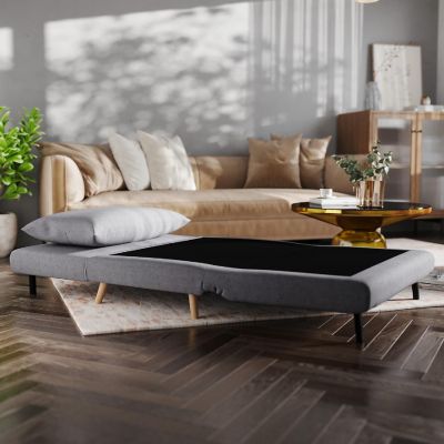 Emma + Oliver Lt Gray Tri-Fold Sleeper Chair Image 2