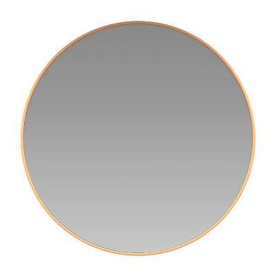 Emma + Oliver Oxidized Finish Gold Metal Wall Mounted Mirror - 24" Round Design - 4 mm Silvered Back - Anti Shatter Safety Film Keeps Glass in Frame if Broken Image 1