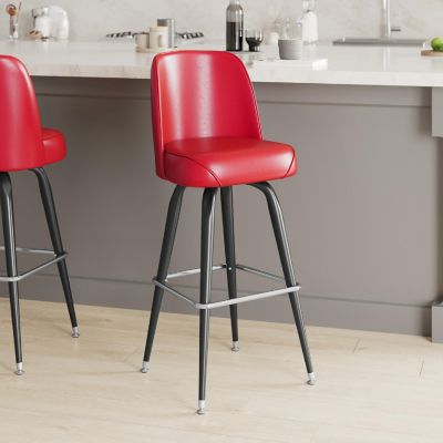 Emma + Oliver Red Bucket Seat Stool Image 1
